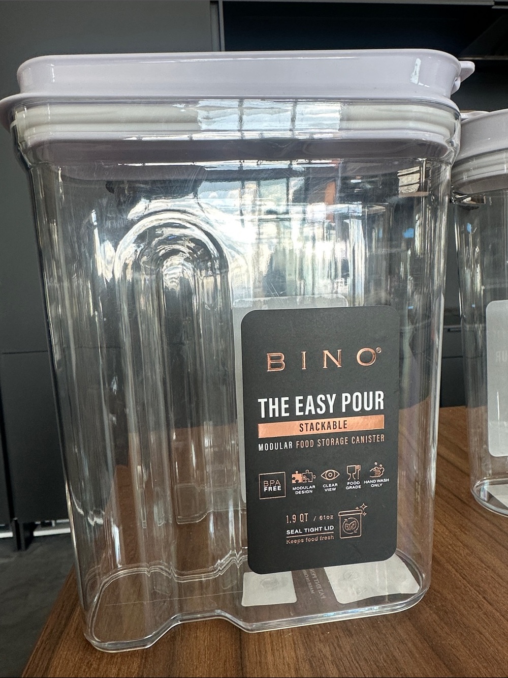 (Four) BINO Easy Pour Stackable Food Storage Canister